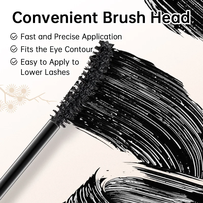 CATKIN langanhaltende schwarze Wimperntusche, intensive Länge, voluminöses Volumen, intensive Länge, federleiche, volle Wimpern