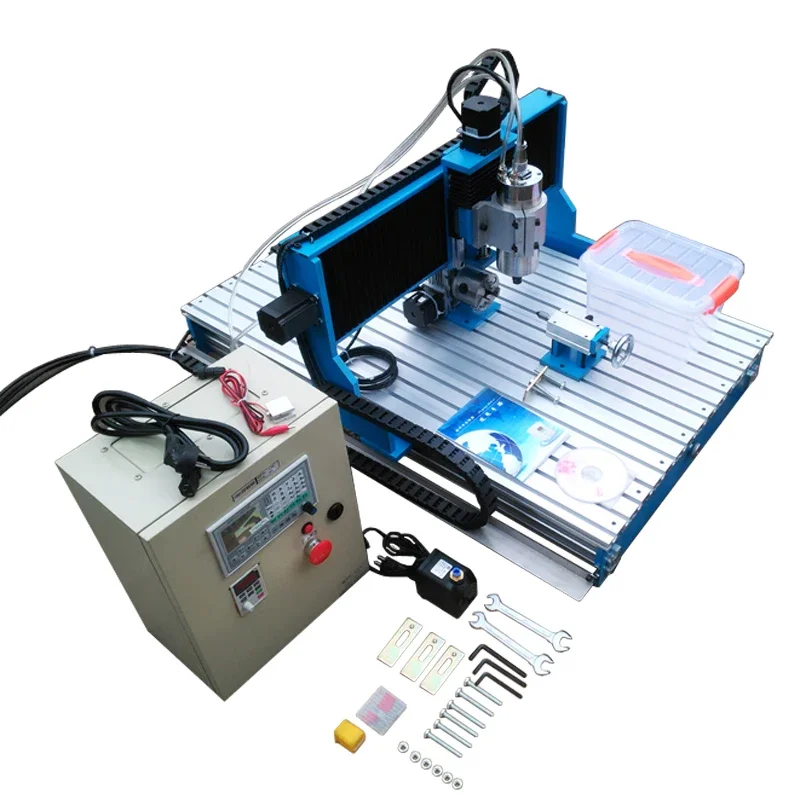 Offline Version Control Square Rail 6090L Wood Router Engraving Cutting Machine Aluminum Table 2200W 1500W 4Axis Engraver Cutter