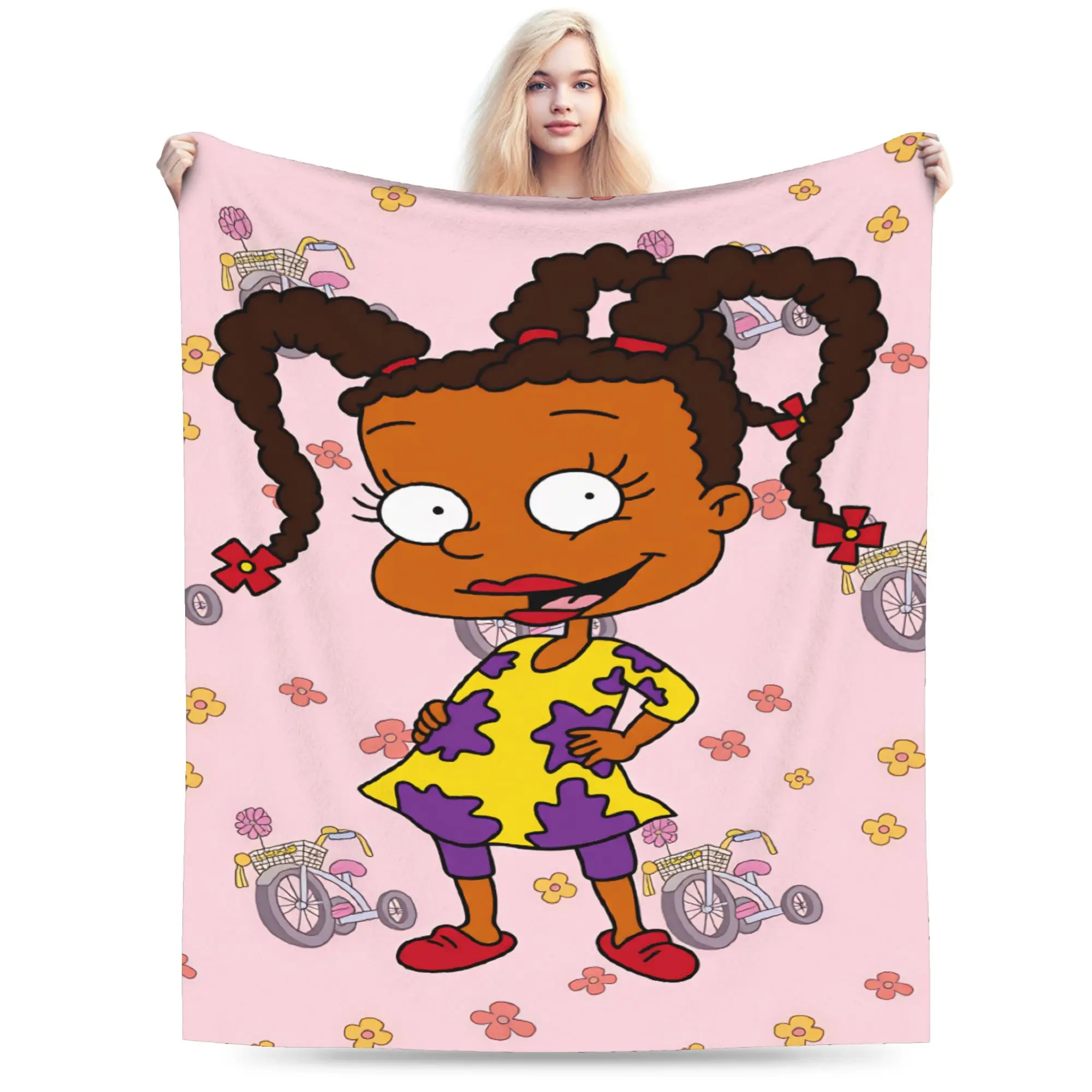 Rugrat Character Blankets Soft  Bedding Throws Winter Adults Living Room Plane Travel Bedspread