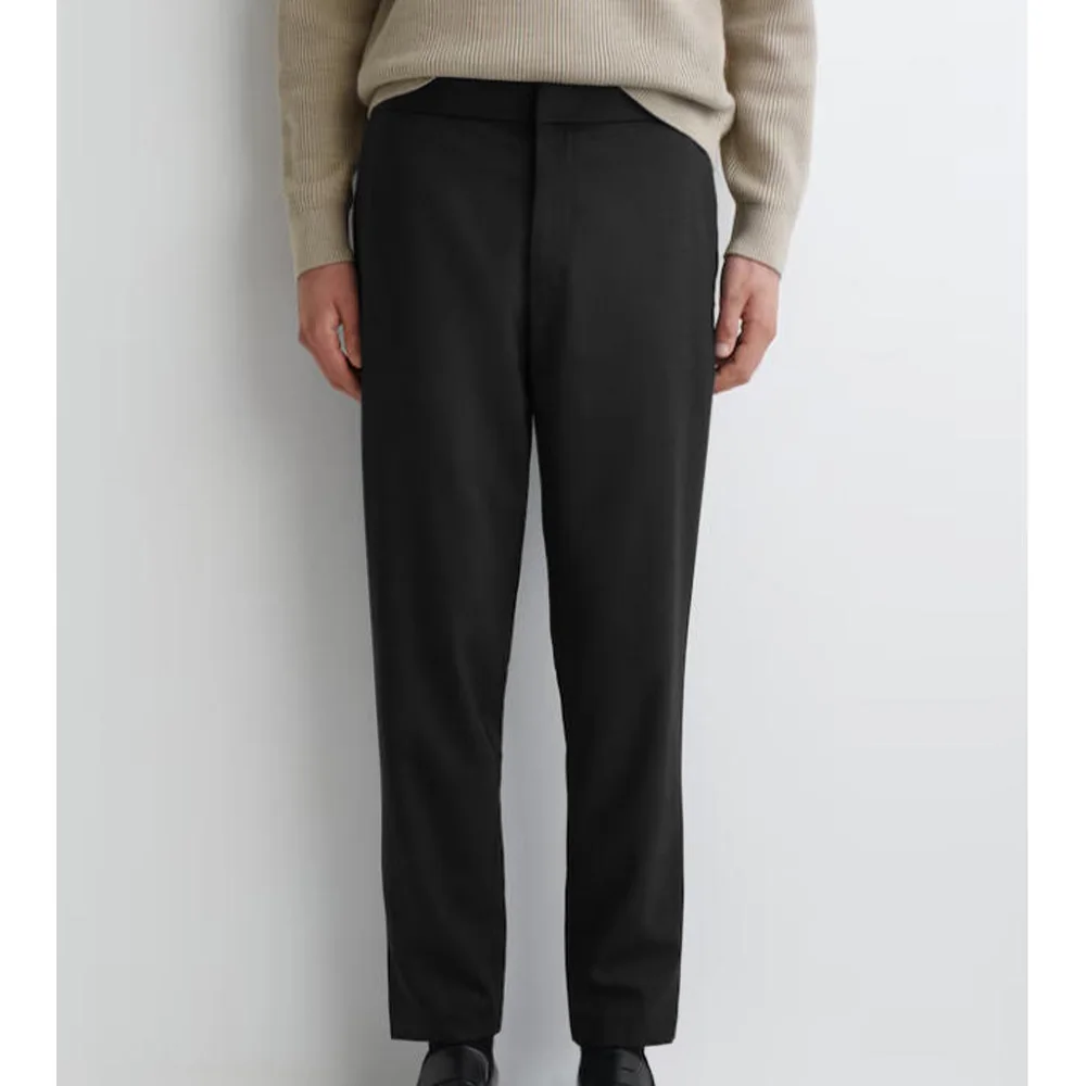 

Mens Trousers Blended No Pleat Tapered Pants Comfortable Breathable Business Casual Office Wear Slim Fit Men Pants for Suit