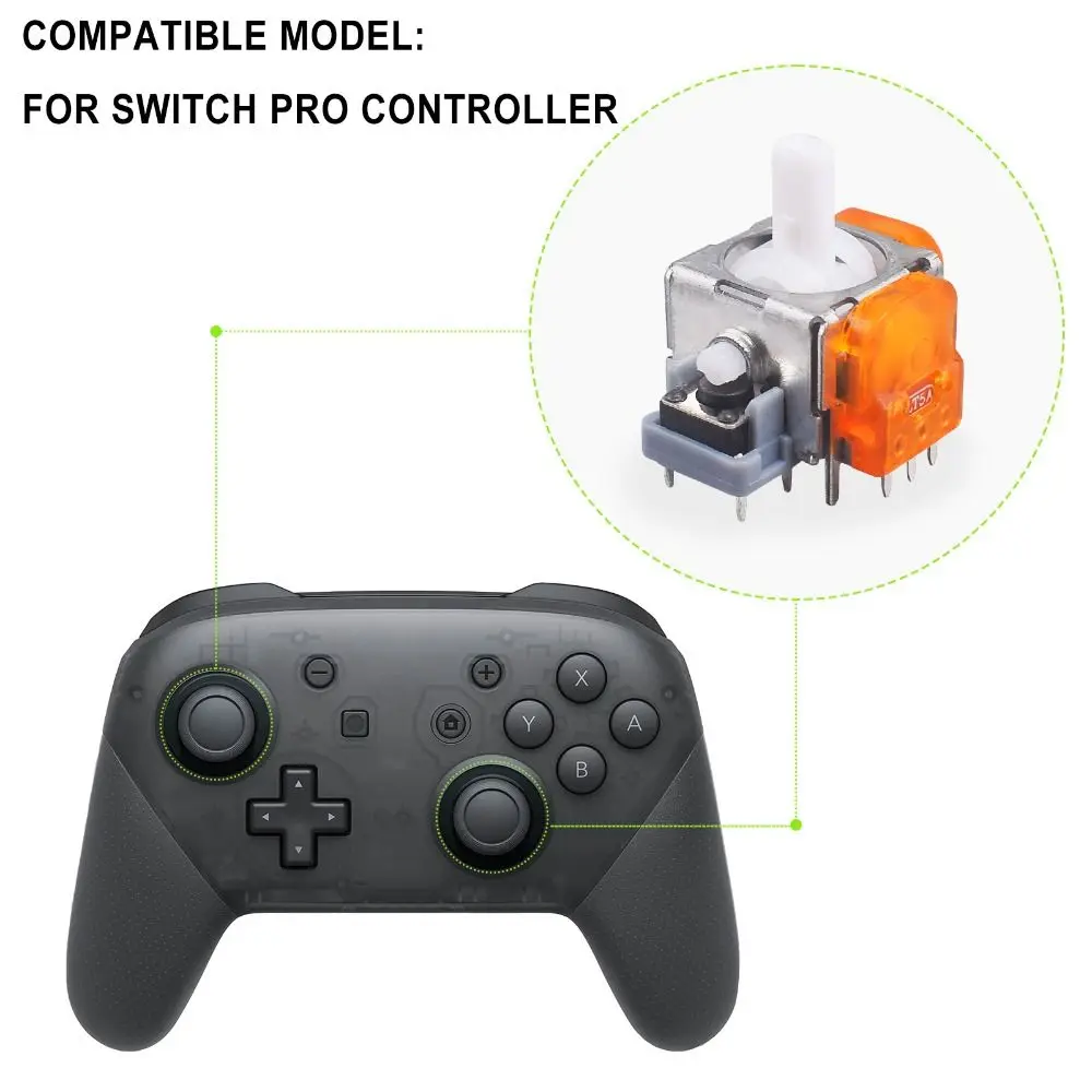 Anti-Drift TMR Electromagnetic Joystick Low Power Consumption 3D Analog Rocker Replacement Durable High Precision ThumbStick