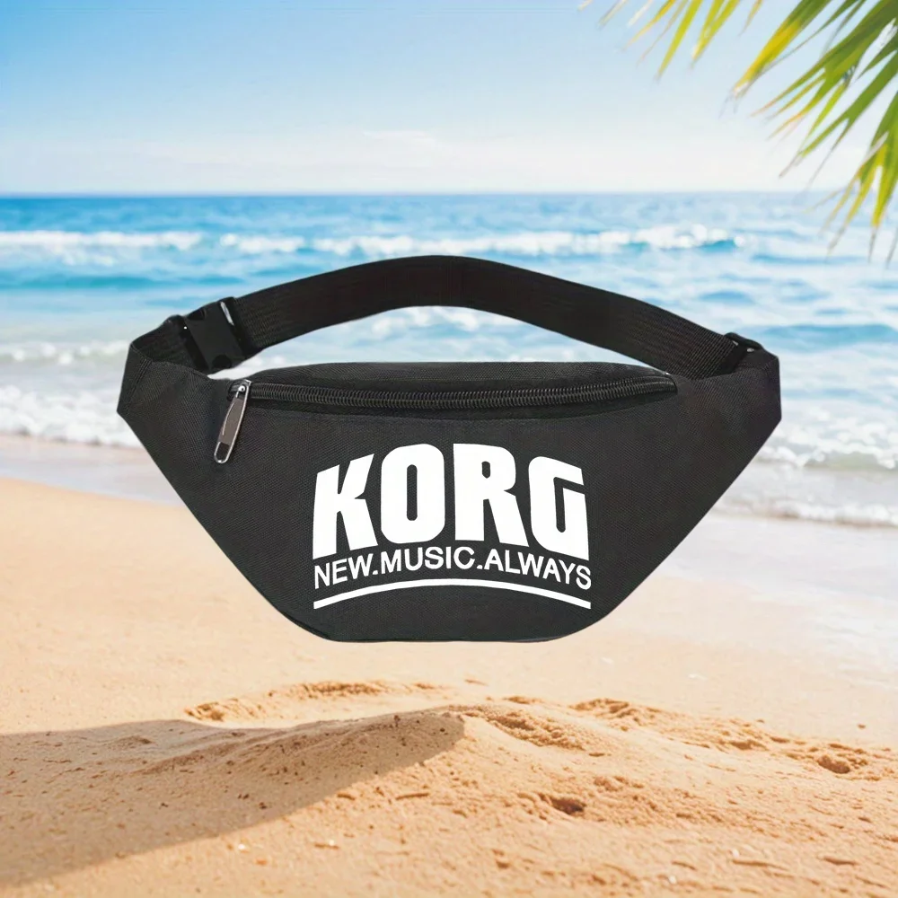 KORG New Music Always Logo Stylish Men's Wallet Waist Backpack Crossbody Chest Bag Street Casual Sporty Fashionable Simple Uniqu