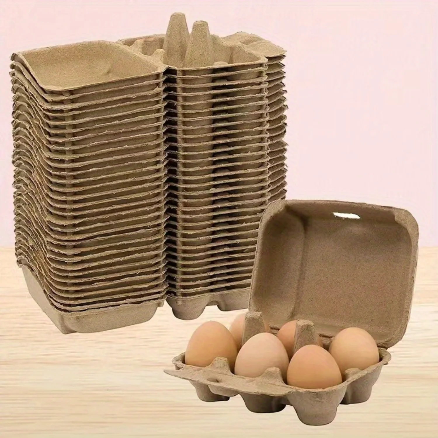 20pcs Pulp Egg Packaging Box | Handy Egg Holder Containers for Family, Farm, Market | Versatile Kitchen Supplies for Camping, Pi