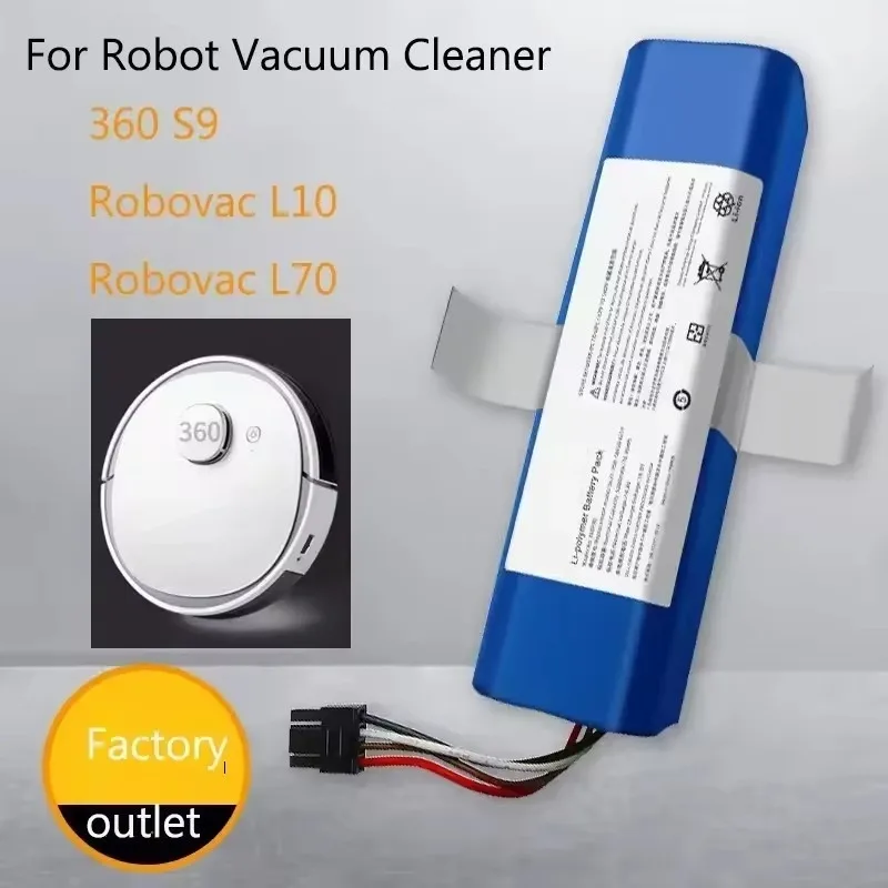 

Suitable for Qihoo 360 S9 L10 L70 Sweeping Machine Rechargeable Battery 14.4V 6500mAh Long-lasting Large Capacity Rechargeable