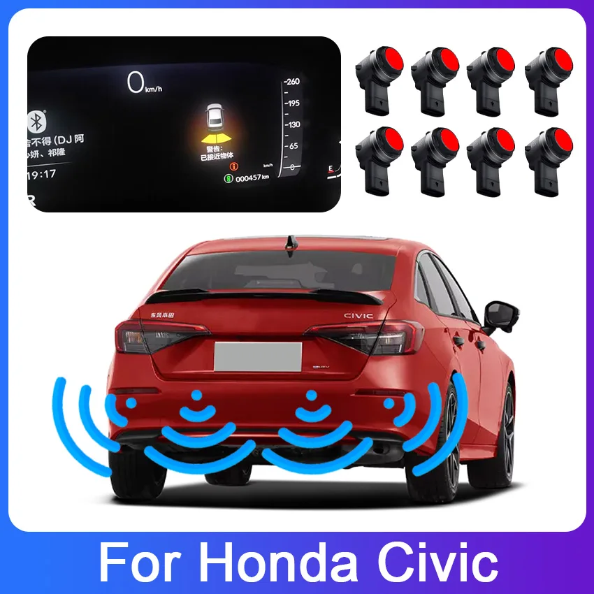 

New! Parking Sensors for Cars For Honda Civic 10 11 FE FL 2016~2024 OEM Car Parking Sensor Assistance Backup Radar Buzzer System