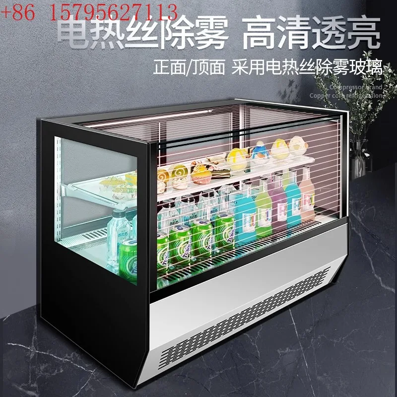 

Шкаф для торта Коммерческий небольшой настольный шкаф для фруктового десерта Охлаждаемая свежая вареная еда с воздушным охлаждением мульти