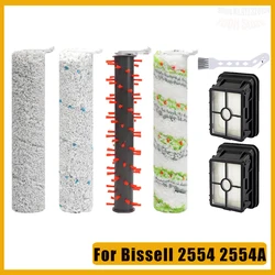 For Bissell Crosswave Cordless Max Series 2554 2590 2593 Wet Dry Vacuum Cleaner 2554A Roller Brush Filter Replacement Accessory