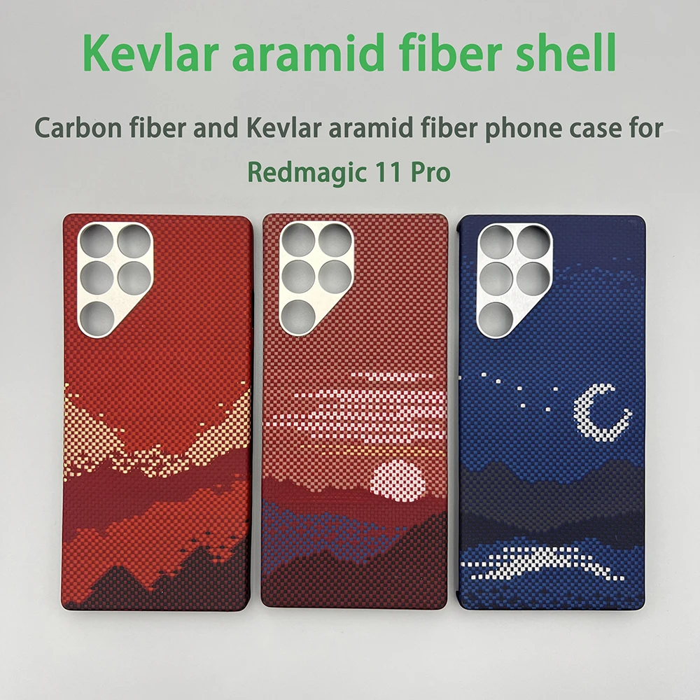 

For Redmagic 11 Pro phone case Kevlar aramid fiber hard shell carbon fiber ultra-thin 600D lightweight magnetic protective cover