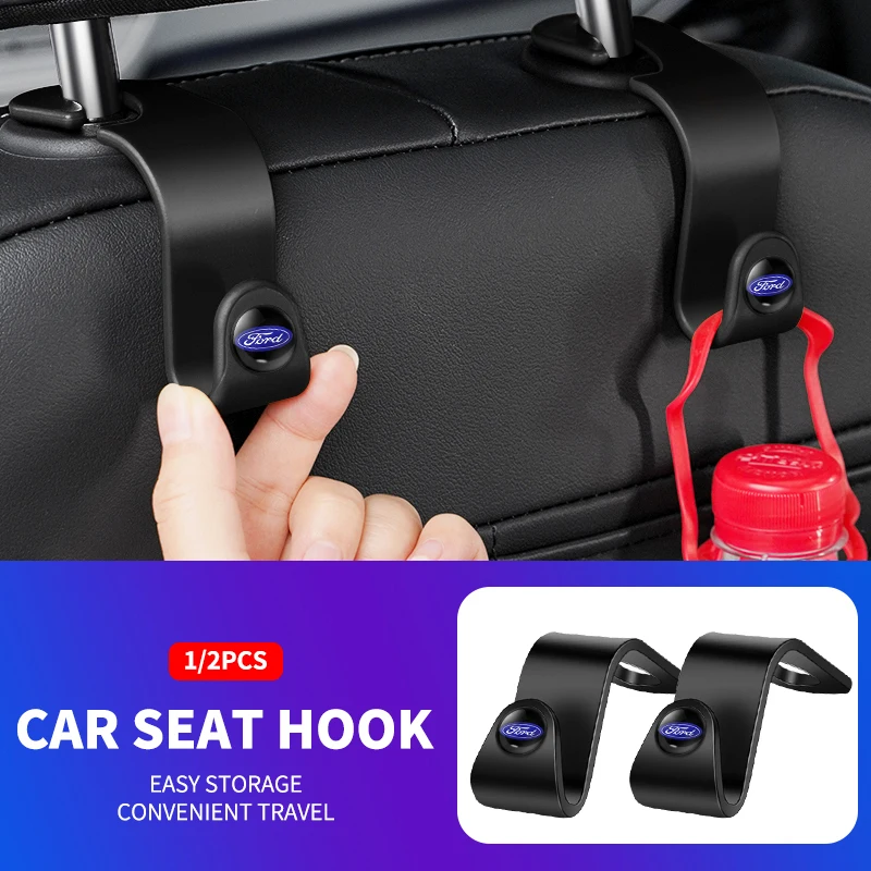 1/2PCS Car Hook Seat Back Car Interior Decoration Supplies For Ford Ranger Focus Kuga Mustang S-MAX Transit Mondeo Fusion Fiest