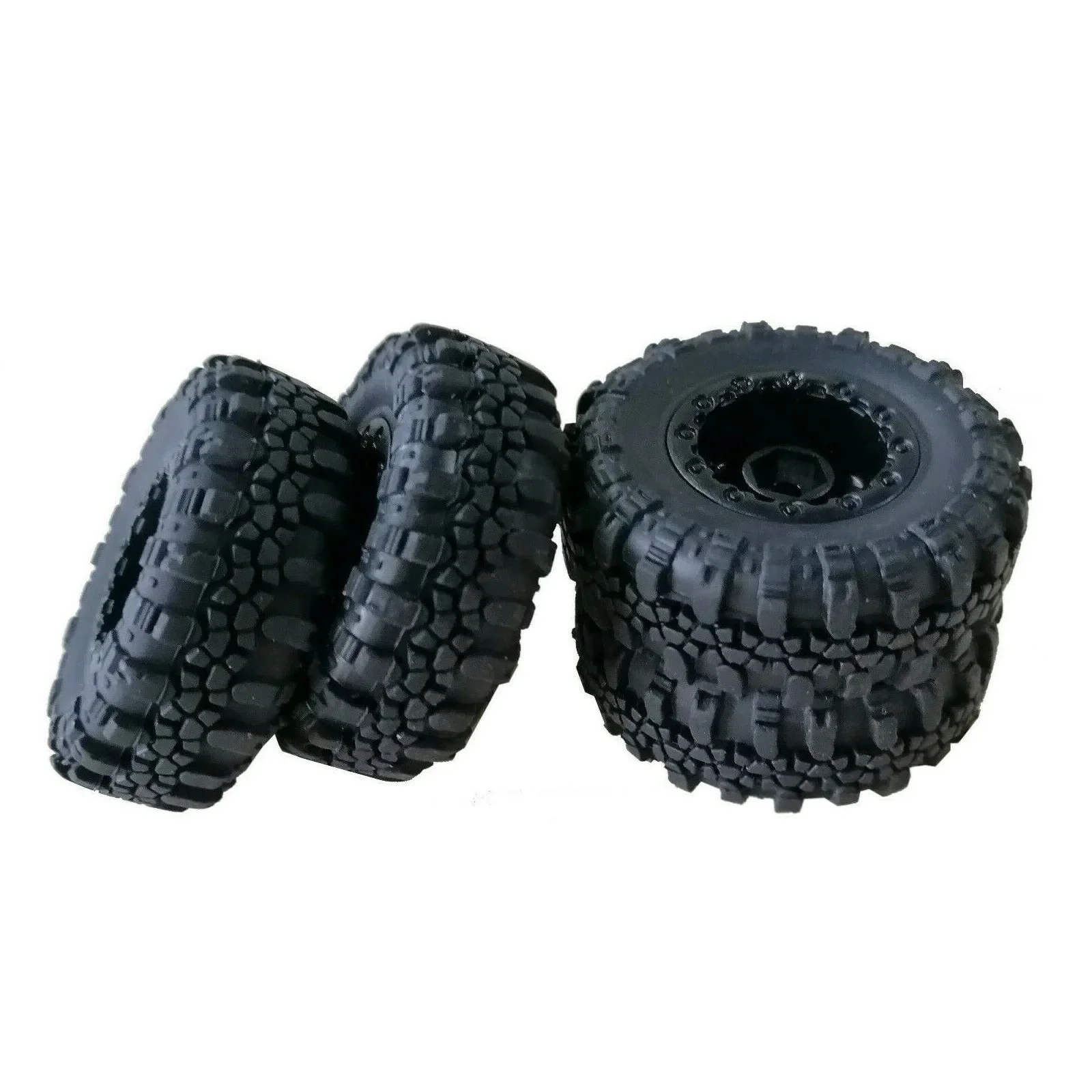 4x Micro Crawler 1/24 RGT Swamper Wheels and Tires 1.0” SCX24 For Mini Z Carisma