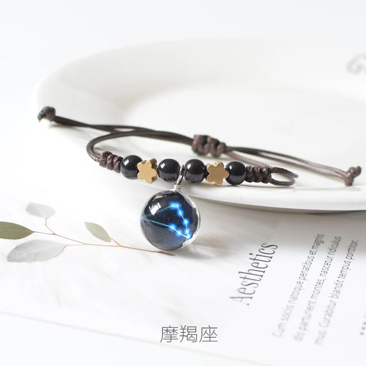 scorpio bracelet Gemini Leo Libra Scorpio 12 Constellation Leather Bracelet Zodiac Jewelry Bracelet