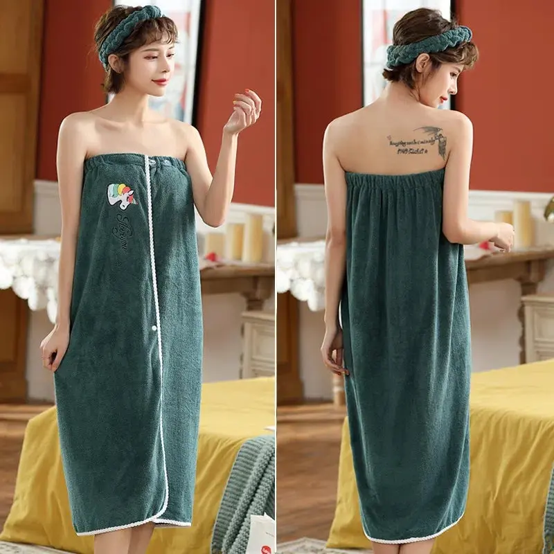 New Wearable Microfiber Bathrobe Woman Shower Female Soft Bath Towel for Adults for Home Textiles Bath and Sauna Towels Bathroom