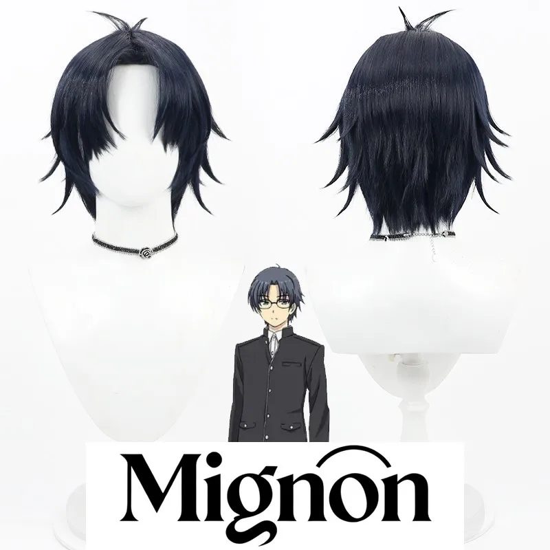 วิกผมคอสเพลย์ชาร์ลอตต์ ทาคาจู โจทาโร่ สีน้ำเงินเข้ม ทรงเลเยอร์ ของขวัญวันฮาโลวีน