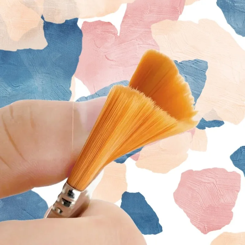 2Pcs Hair Painting Brushes Set Nylon Bristle Acrylic Oil Paint Brush Watercolor Drawing Art Supplies with Wood Handles
