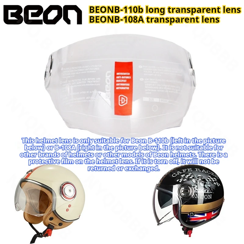 BEON Factory B110b Extended Lens B108A Comes Standard with External Lenses for Winter Wind and Rain Protection Sun Protection