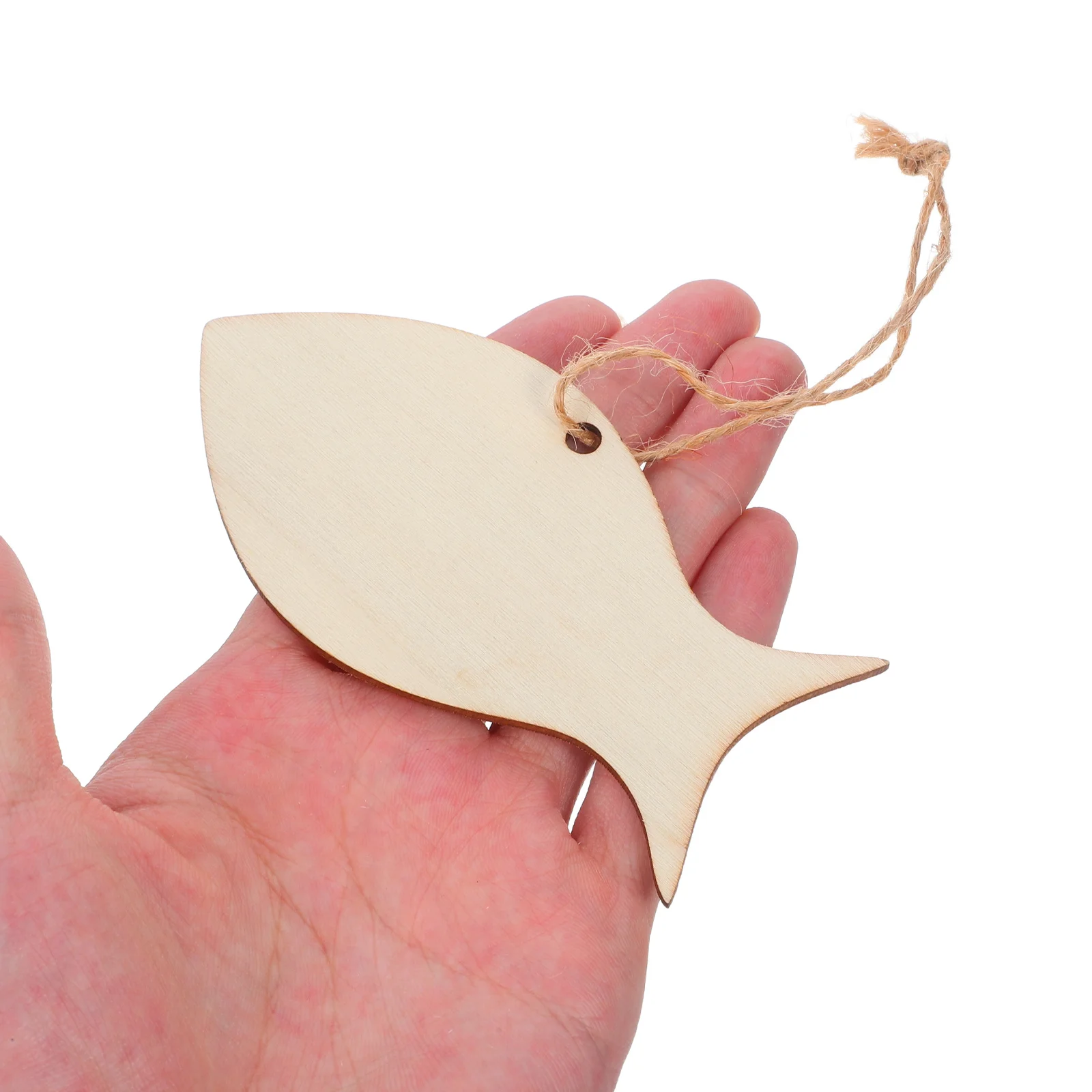 

50Pcs Unfinished Wood Fish Cutouts DIY Craft Decorations Rustic Nautical Fish Shape Hanging Ornaments Ocean Sea Animal Decor