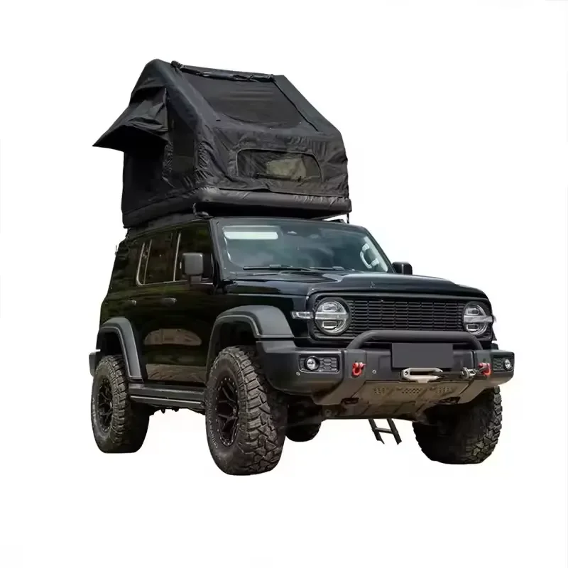 Hot Selling Roof Top Tent Inflatable Quick Opening Waterproof Sunshade Self Driving Camping Car 300D Oxford Cloth Black