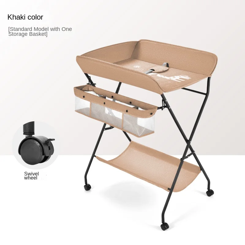 Baby Changing Table Care Table Multifunctional Newborn Care Table, Foldable, Height Adjustable (88–97 cm), Washable Fabric Cover