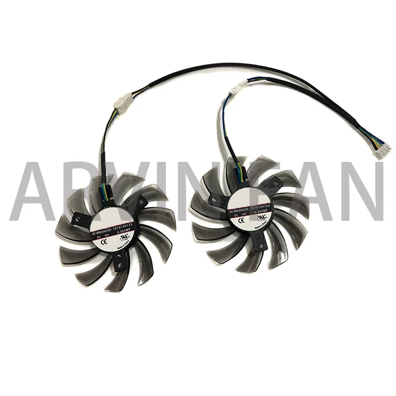 T128010BH VGA Graphics Card Fan For DUAL GTX1050 R7 360 GTX750 GTX750TI GTX650Ti R9 270X/270 Cooling