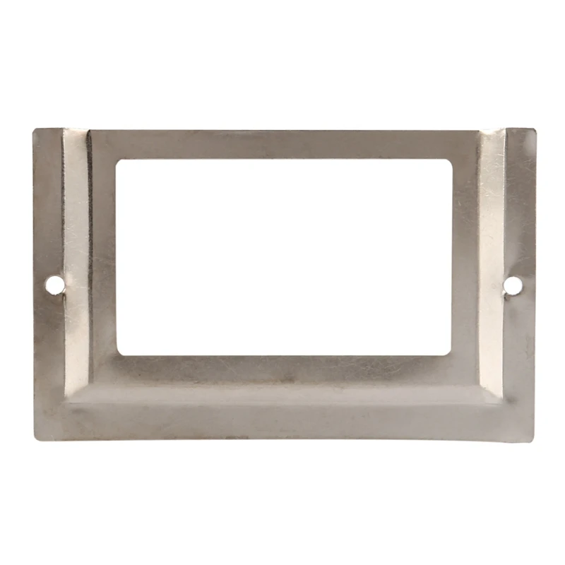 Porta etichette per etichette in metallo con cassetto per cartelle postali, tono argento, 40 pezzi