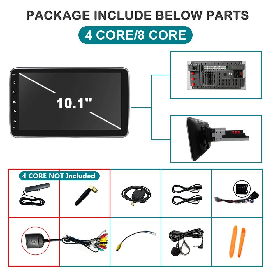 10,1-Zoll-Multimedia-Bildschirm Universelles Kabelloses Carplay Android 14 Autoradio Stereoanlage FÜR VW Volkswagen Hyundai Toyota Navigation 1DIN – Detail 3