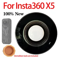 Nueva lente de cristal frontal de repuesto Insta360 y anillo circular O de aluminio y Metal para pieza de reparación de cámara Insta360 X5