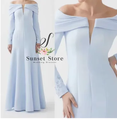 فساتين طويلة مخصصة مطرزة بالخرز على شكل حرف A مكشوفة الكتف مناسبة مخصصة للسهرات الرسمية الأنيقة ذات جودة عالية