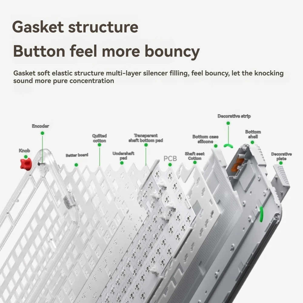 NuPhy Kick75 Mechanical Keyboard 2.4g Wireless Tri-mode RGB 75% Layout Hot-Swap Gasket Custom Bluetooth Office Gaming Keyboard