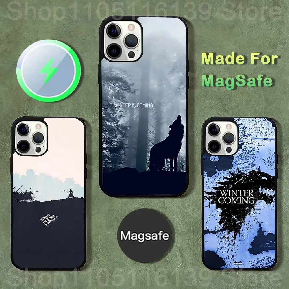 

Winter C-Coming Stark Phone Case For iPhone 17,16,15,14,13,12,11,Pro,Max,Plus,Mini,SE4,E Magnetic Magsafe Wireless Charging