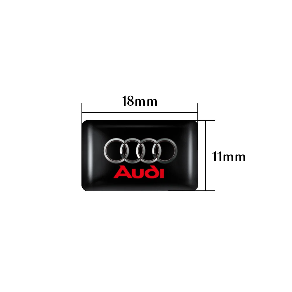 10pcs New 3D Epoxy Car Stickers Small Drop Glue Decals For Audi S R line  A3 A4 B8 8P B9 8V B6 A5 B7 A1 Auto Motorcycle Styling