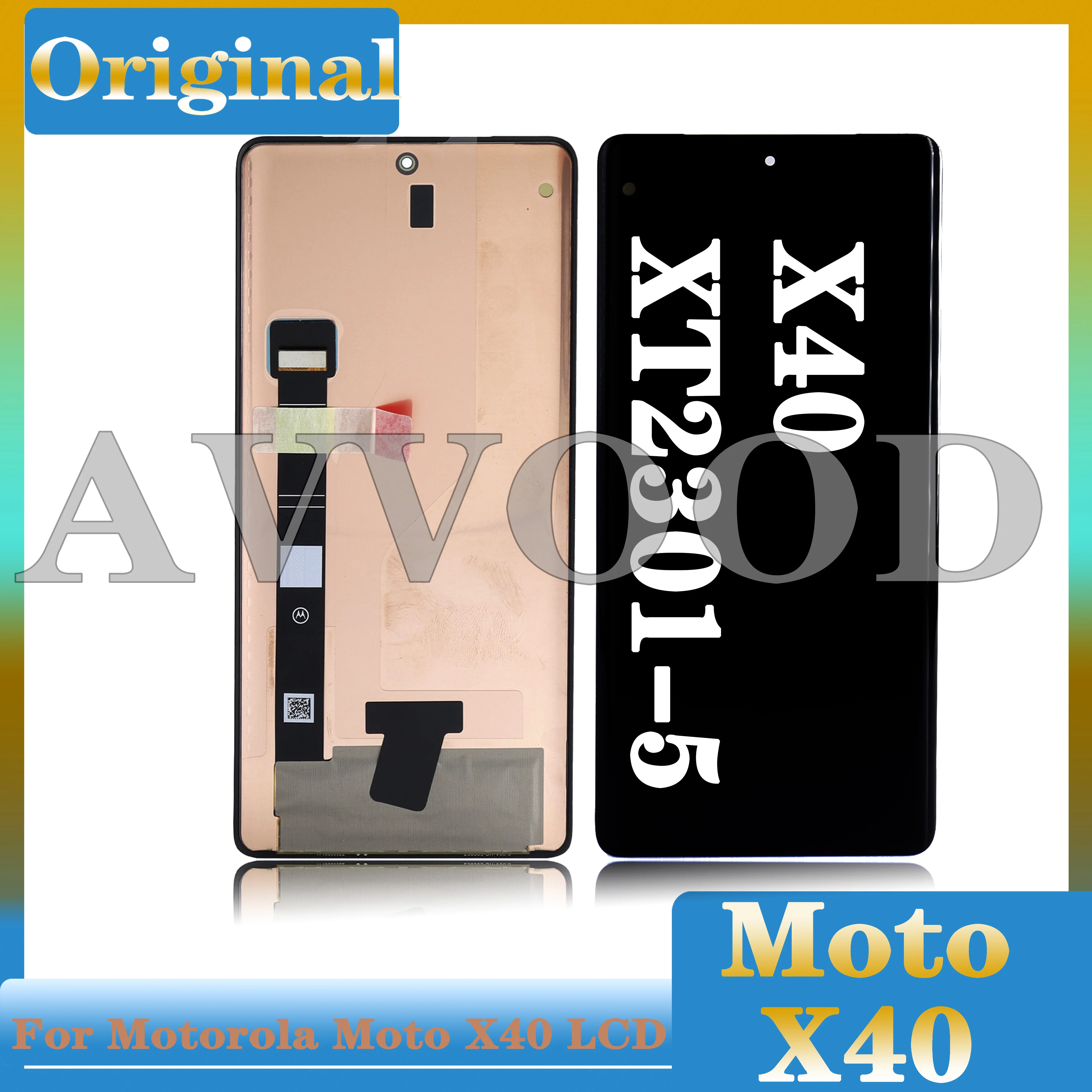 AMOLED LCD Display for Motorola Moto X40 LCD Touch Screen, Digitizer Assembly, XT2301-5, 6.7