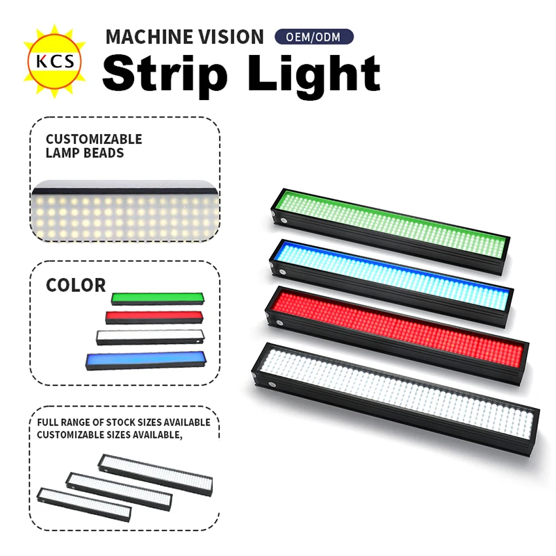 KCS LED Bar Light24V Long Strip Light Inspection LED Long Strip Light Source Detection Recognition Lamp DC 24V Length 180MM