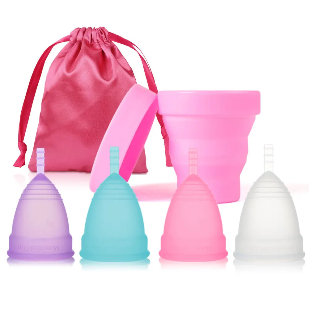 New Medical Grade Silicone Menstrual Cup Sterilizer Feminine Hygiene Menstrual Cup Sterilizing Menstrual Period Cup for Women