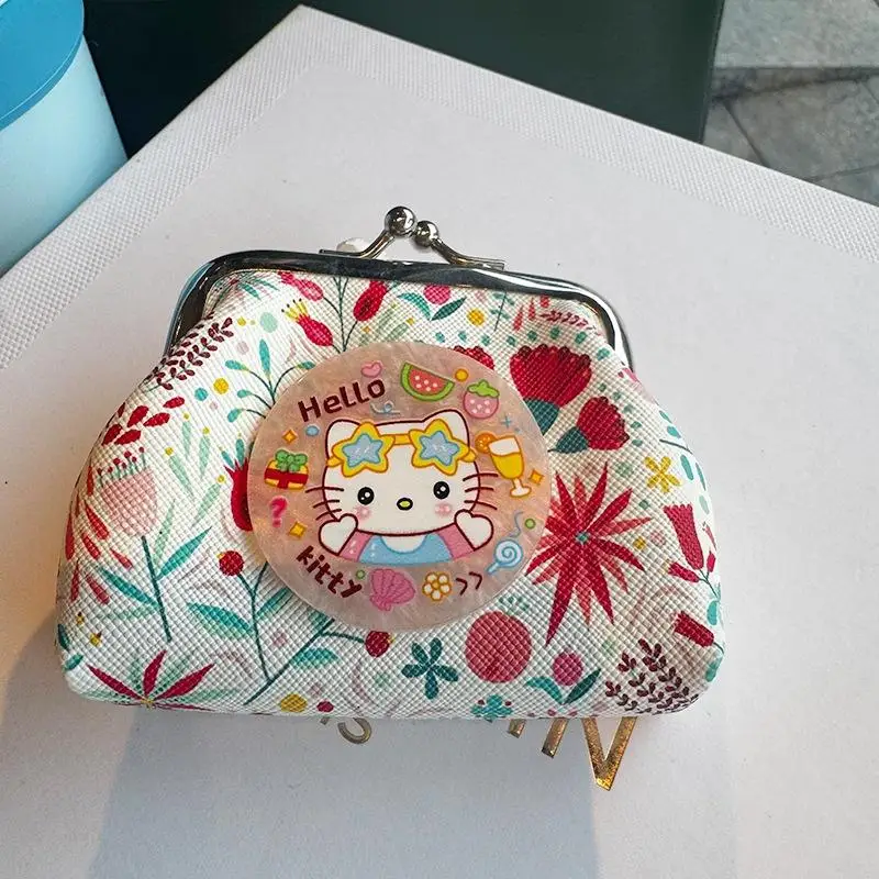 แฟชั่นเฮลโลคิตตี้กระเป๋าเหรียญกระเป๋าสตางค์การ์ตูนกระเป๋าเหรียญสายหูฟังกระเป๋าเก็บกุญแจสาวผู้หญิงกระเป๋าแบบพกพา