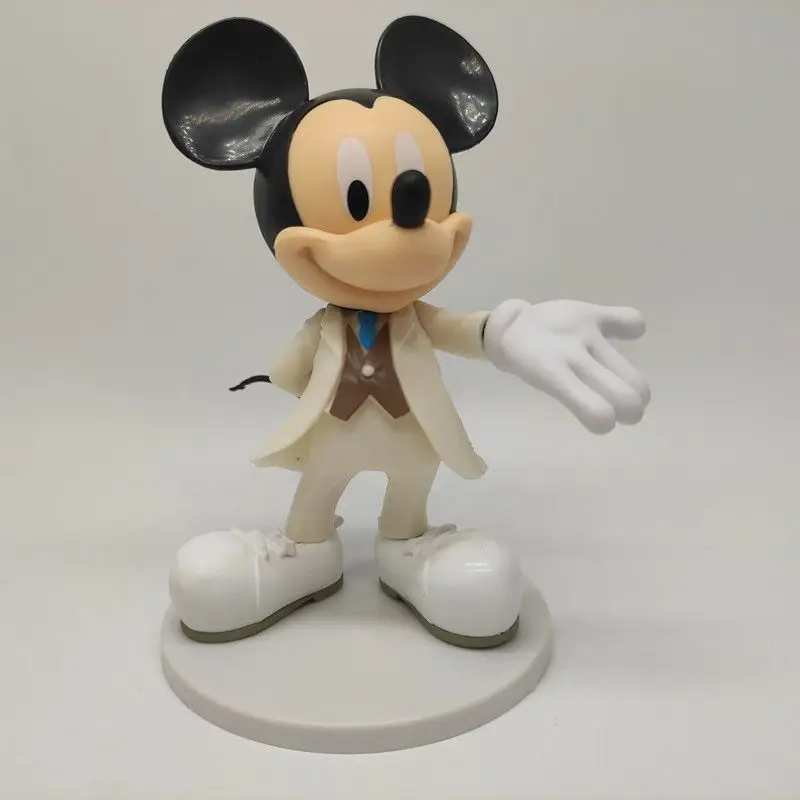 Disney Mickey Mouse Minnie Marry Wedding Dress Couple Action Figurines Modle White Dress Cake Decoration Wedding Toy Model Gift