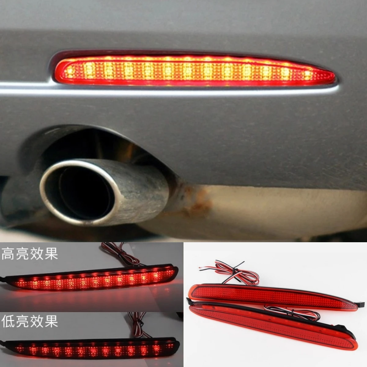 

Led Rear Bumper Light for Mazda6 2004-2013 Modified Black Red Turn Signal Brake Lamp Car Bumper Light