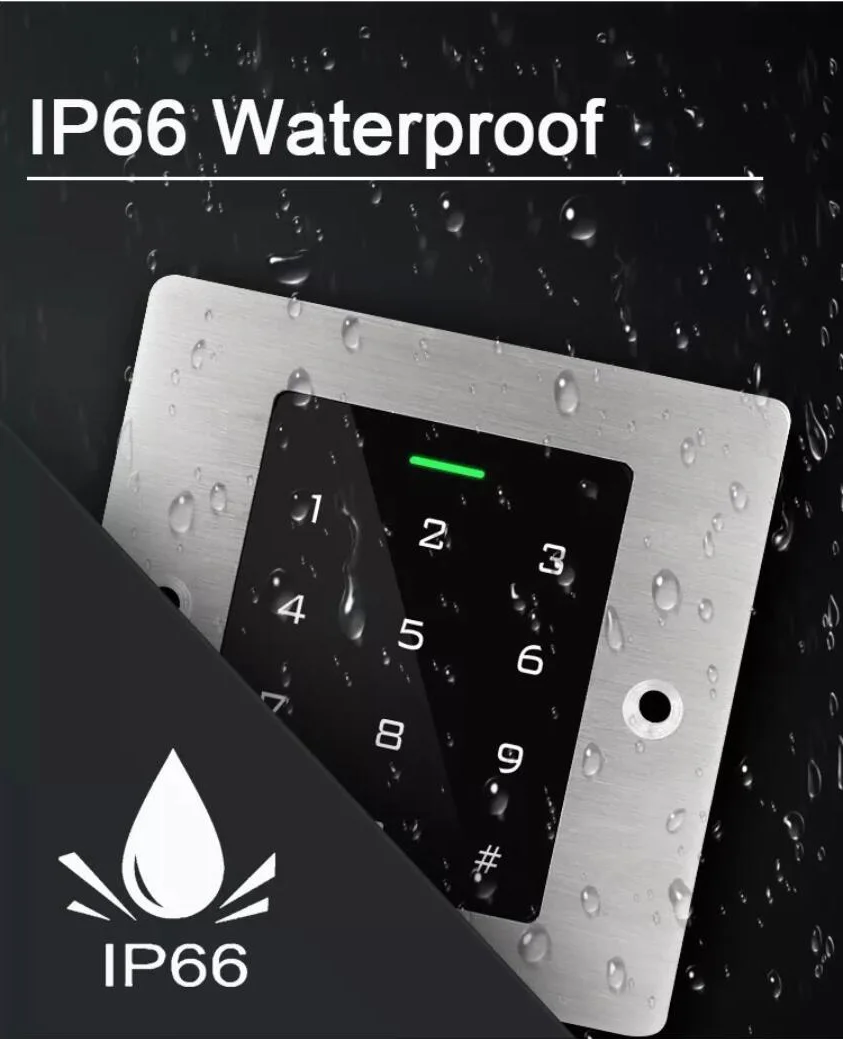 Metal Waterproof Access Control Keypad RFID Card 125Khz Embedded RFID touch Keyboard controller Outdoor Smart Lock Opener