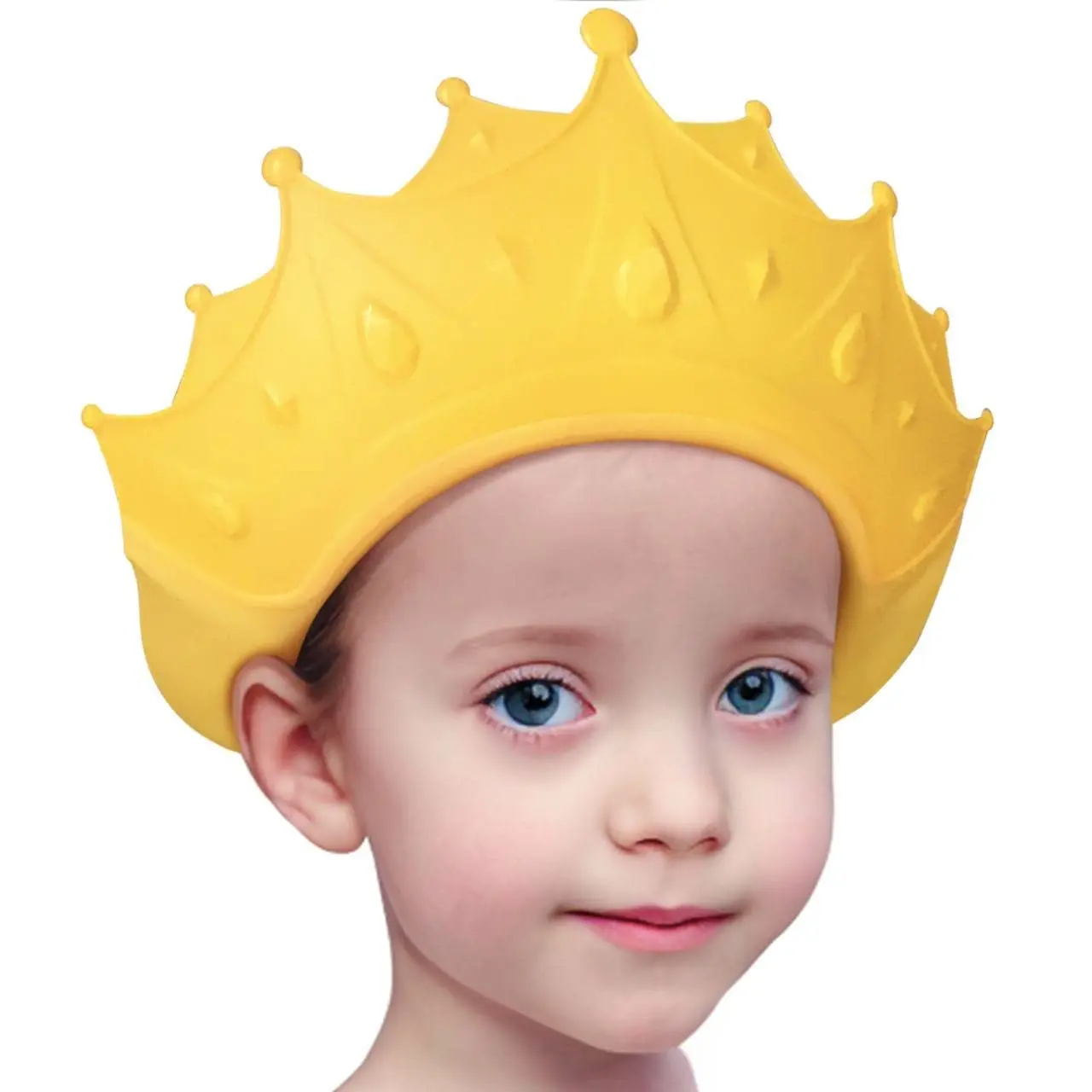 Baby Shower  Waterproof Shampoo hat for Children Toddler Girls Boys Protect ears eyes.Adjustable Silicone Bathing Crown.