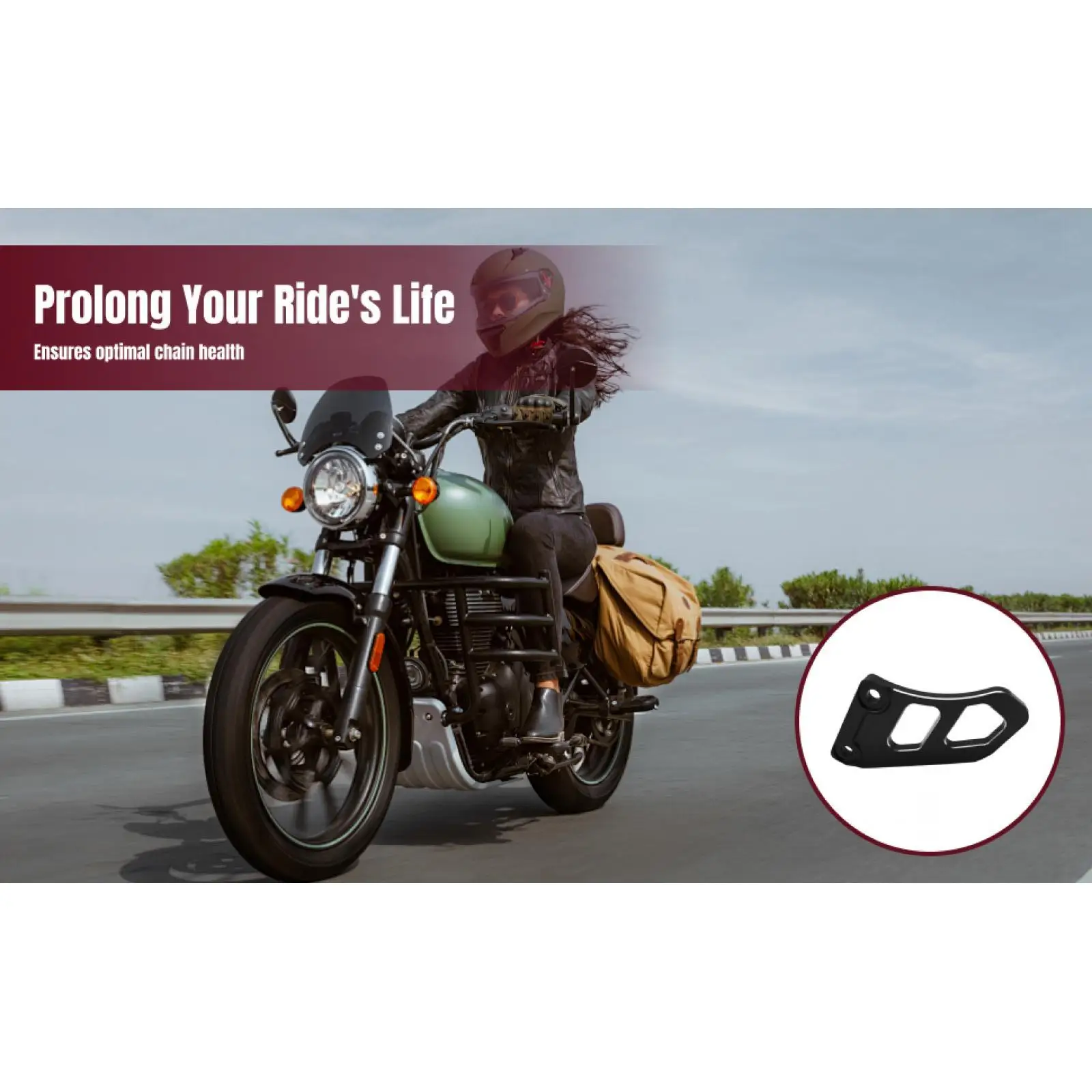 CNC Motorcycle Chain Guard Guide Stronger Wearable Protective Cover Decoration for Yamaha TW200 XT225 XT250 08-2021