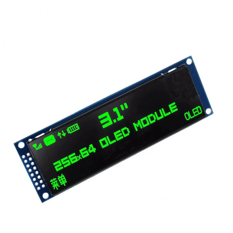 شاشة OLED 3.12 بوصة 3.12 بوصة 256X64 25664 SSD1322 وحدة عرض LCD للسائق موازية/SPI دبوس لحام لاردوينو/C51