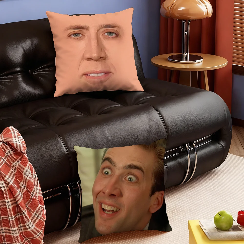 Actor New Pop N-Nicolas C-Cage Funny cushion cover Suitable For Bedrooms Living Rooms Cars Home Decoration