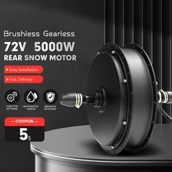 電動自転車電動キット4.0 W,170mm, 72V, 5000W,雪用変換システム,ブラシレスモーター,ギアなし