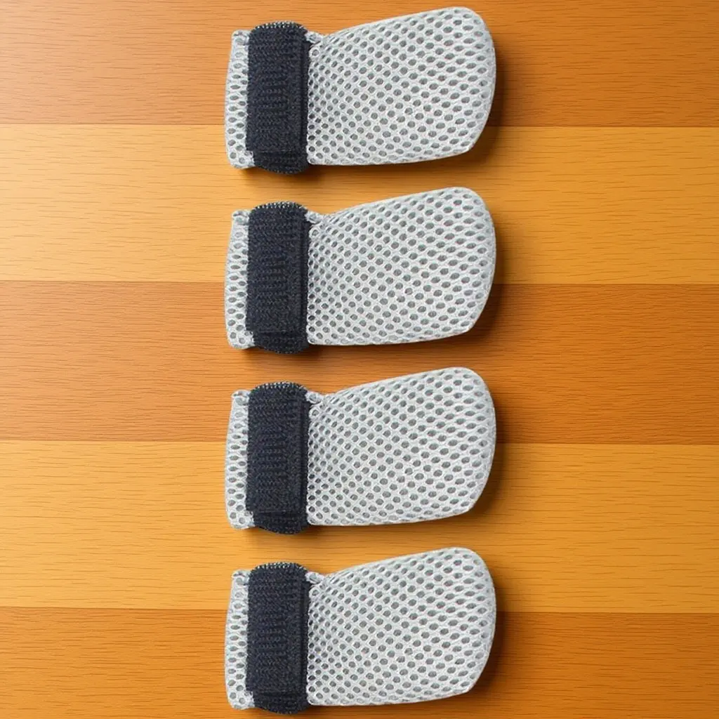 4Pcs Cat Protective Shoes Adjustable Anti Scratch Boots Breathable Mesh Paw Covers for Cats Shoes for Cats Cat Boots view 6