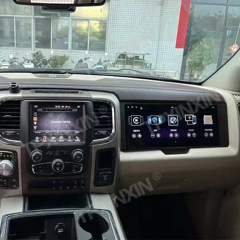 أندرويد 15 راديو السيارة التلقائي نظام تحديد المواقع نافي ل دودج رام 2013-2018 مساعد الطيار شاشة الركاب CarPlay 17 "وحدة رئيس مشغل الوسائط ستيريو #4