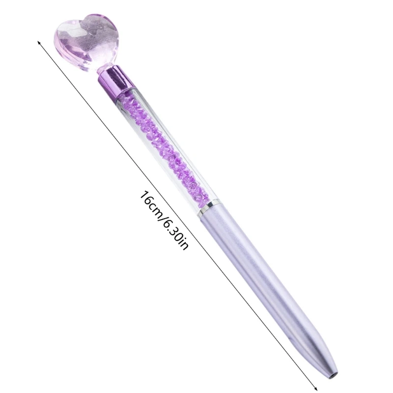 ปากกาลูกลื่นรูปหัวใจ6x/ชุดปากกาเซ็นชื่อปากกาตกแต่ง1.0มม. เครื่องเขียนปากกาสำหรับนักเรียนครู