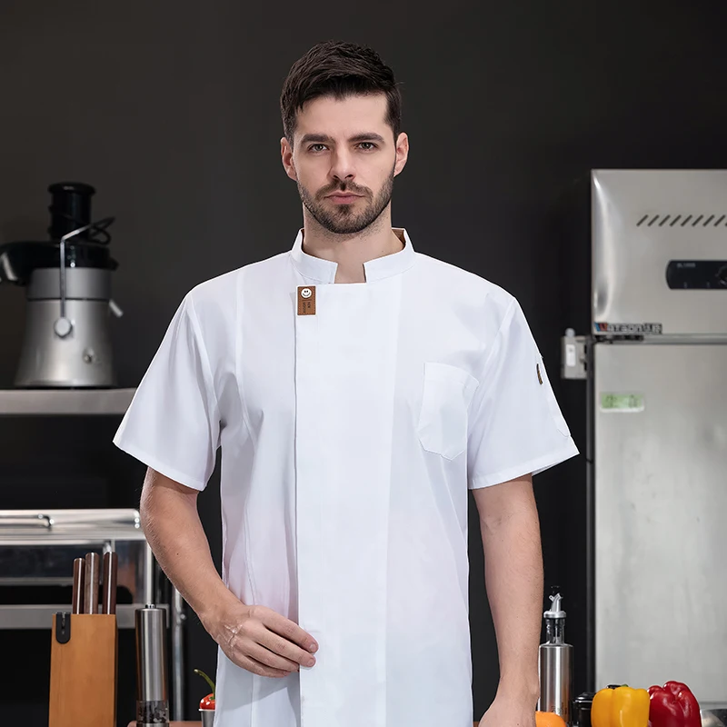 Foodservice Dessertwinkel Zeevruchtenwinkel Personeel/Chef-Uniform Ober Kleding Chef-Kok Kleding Zomer Keuken Shirt