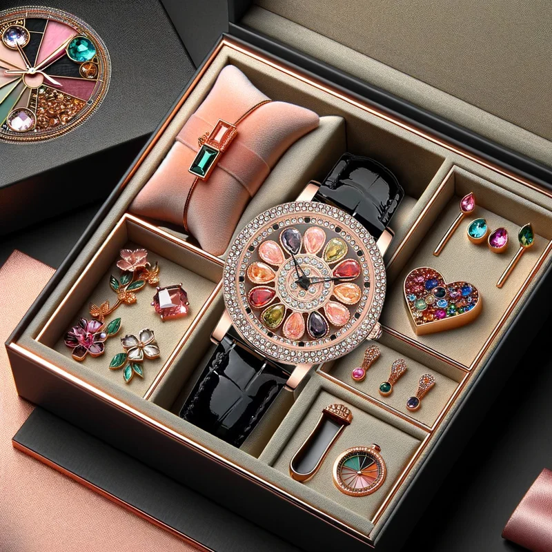 1 قطعة حزام PU أسود وردي للنساء نمط أنيق عالي الجمال للجري ساعة كوارتز كاندي ملونة #1