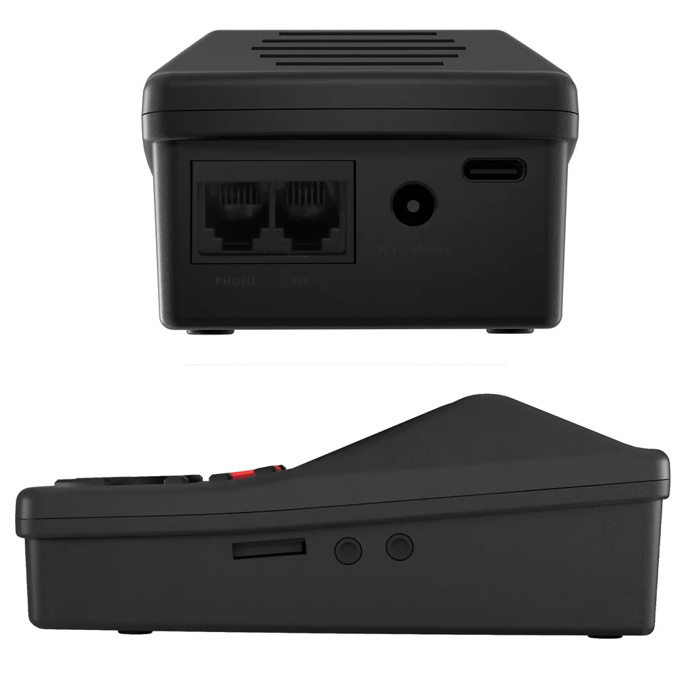 Analog Digital Phone Recording Box LCD Display,SD Card Auto Recording,Voice Message&Remote Voicemail Playback for Home&Office