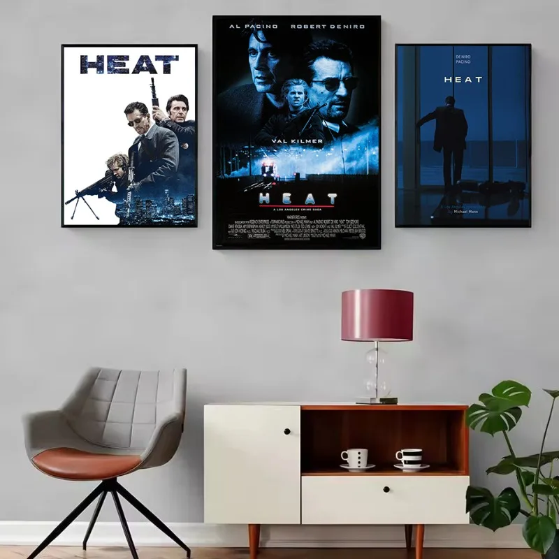 Classic Crime Movie Heat 1995 Film High Quality Aesthetic Poster HD Printed Canvas Painting Wall Pictures Home Interior Decor