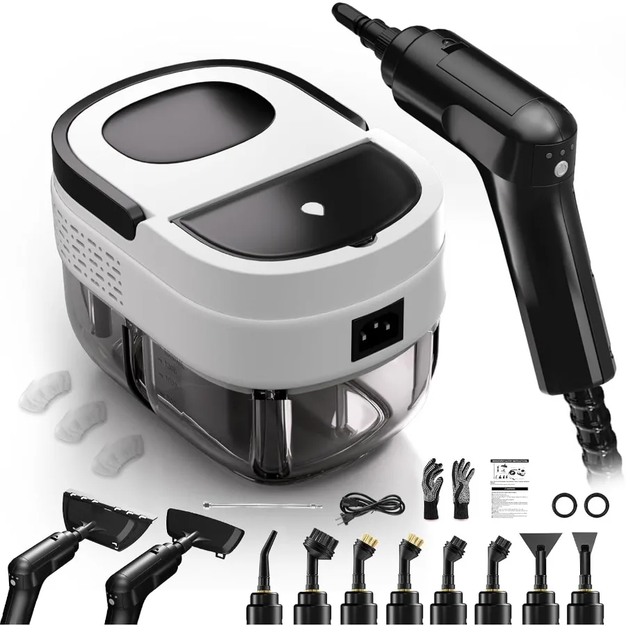 2500W High Pressure Steam Cleaner with 1.6L Water Tank and 3-Level Steam Control for Efficient Home Cleaning in Kitchen Bathroo